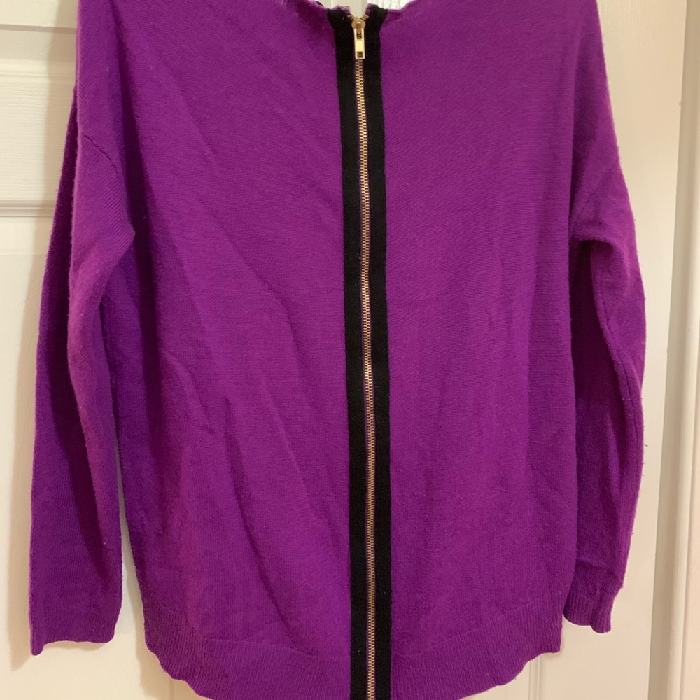 Purple cashmere and wool sweater from Nordstrom